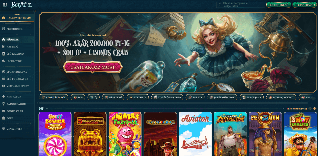 Új Online Kaszinó BetAlice
