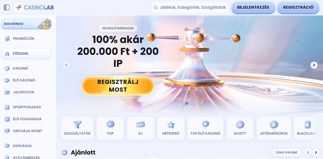 Új Online Kaszinó CasinoLab