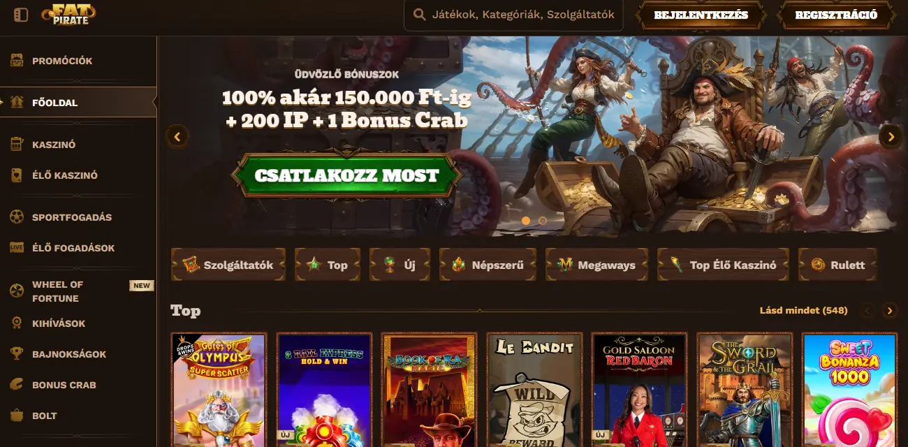 Legális magyar online kaszinó - FatPirate Legális magyar online kaszinó - FatPirate